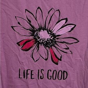 NWT Life Is Good Sleep Women Purple Tank Top Shirt Daisy Flower Sz XL Sleeveless